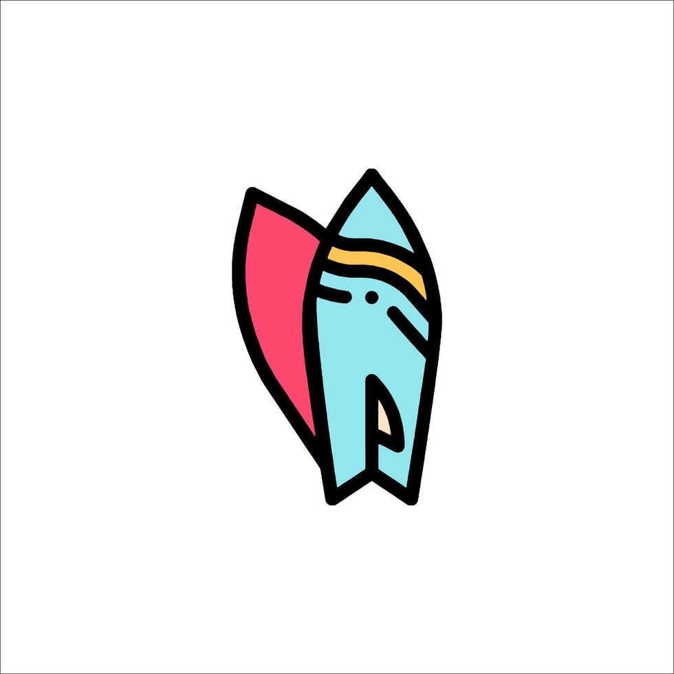 A cartoon fish with a pink and blue tail vector