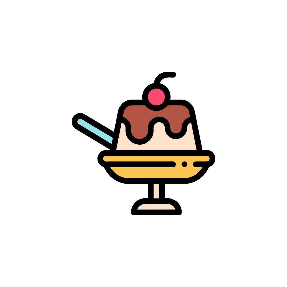 Ice cream dessert icon illustration vector