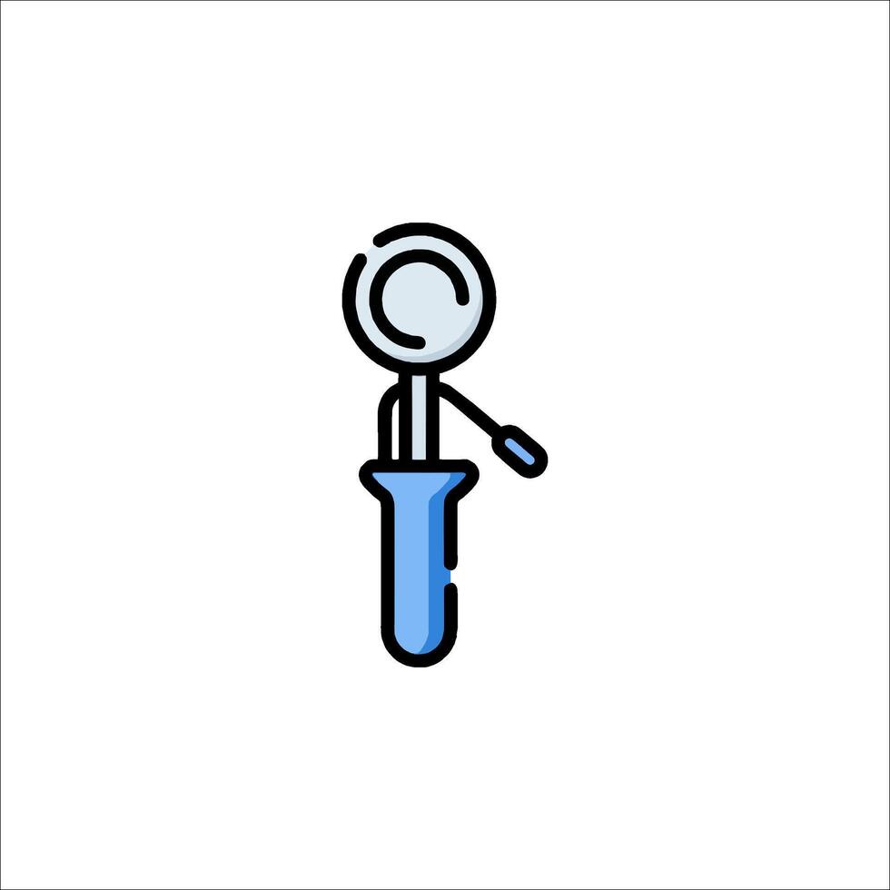 A magnifying glass icon on a white background vector