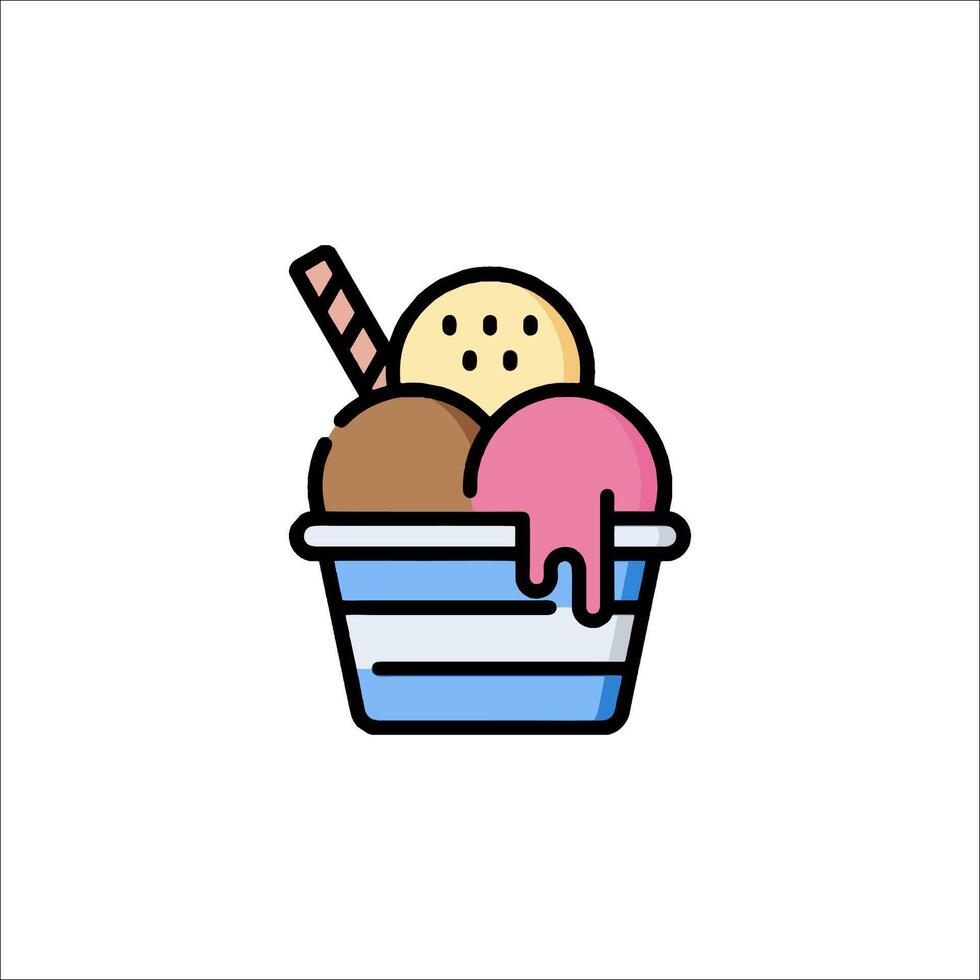 Ice cream icon illustration vector