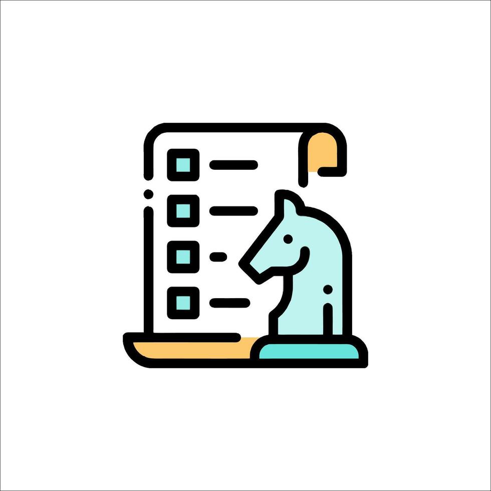 A horse and a check list icon vector