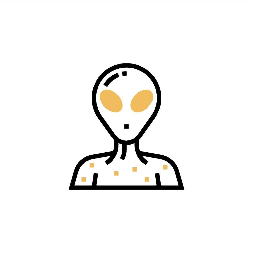 Alien icon isolated on white background vector