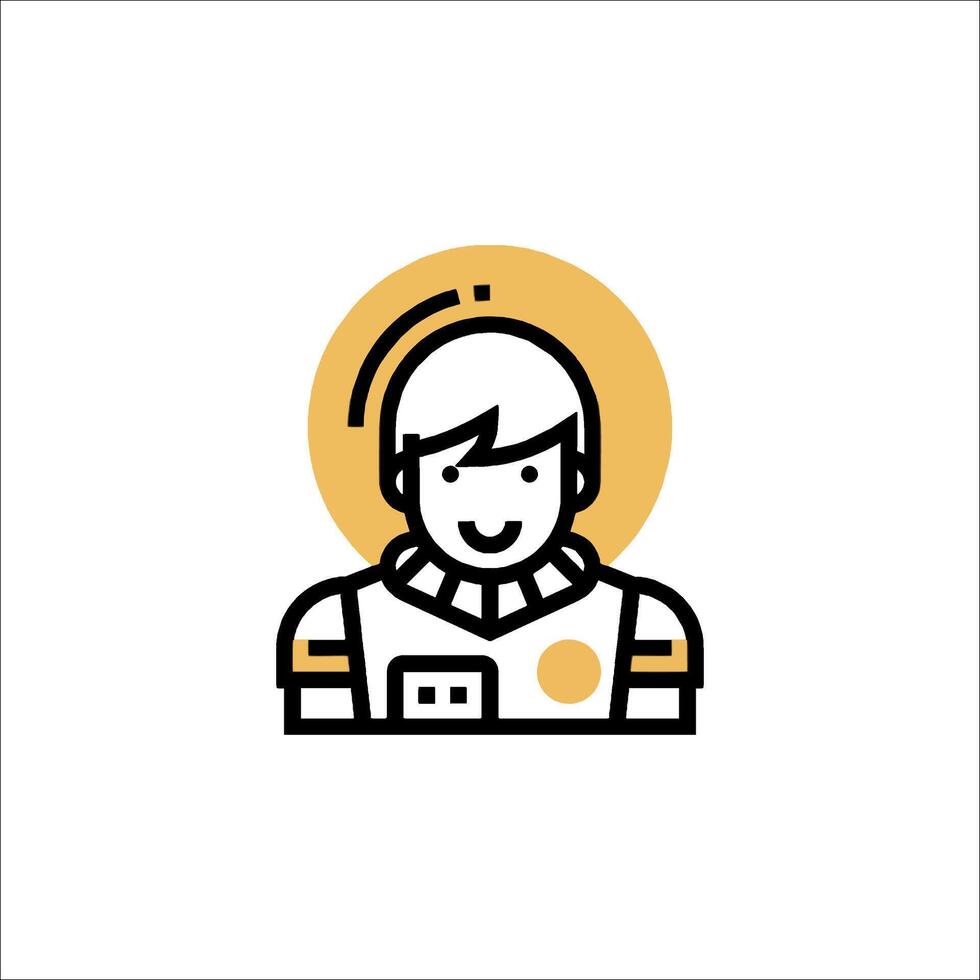 A man in a suit with a yellow circle around him vector