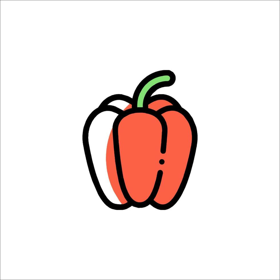A red pepper icon on a white background vector