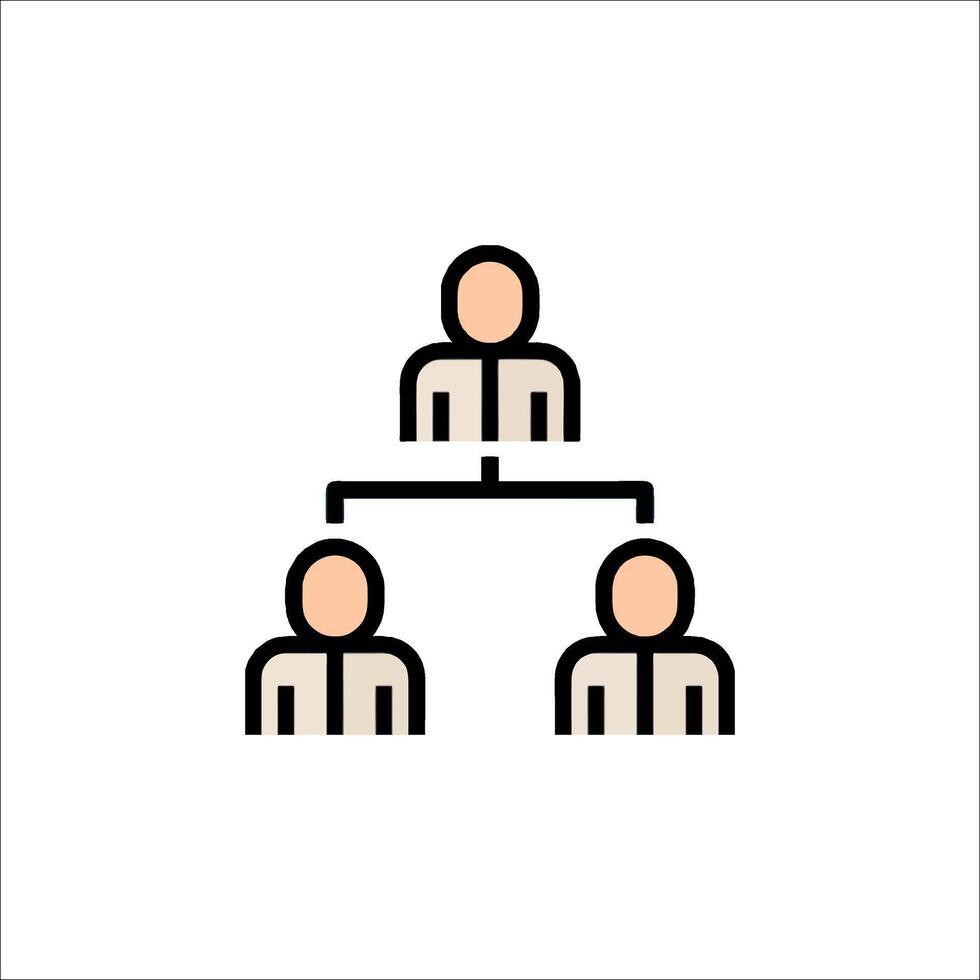 People in a hierarchy icon illustration vector