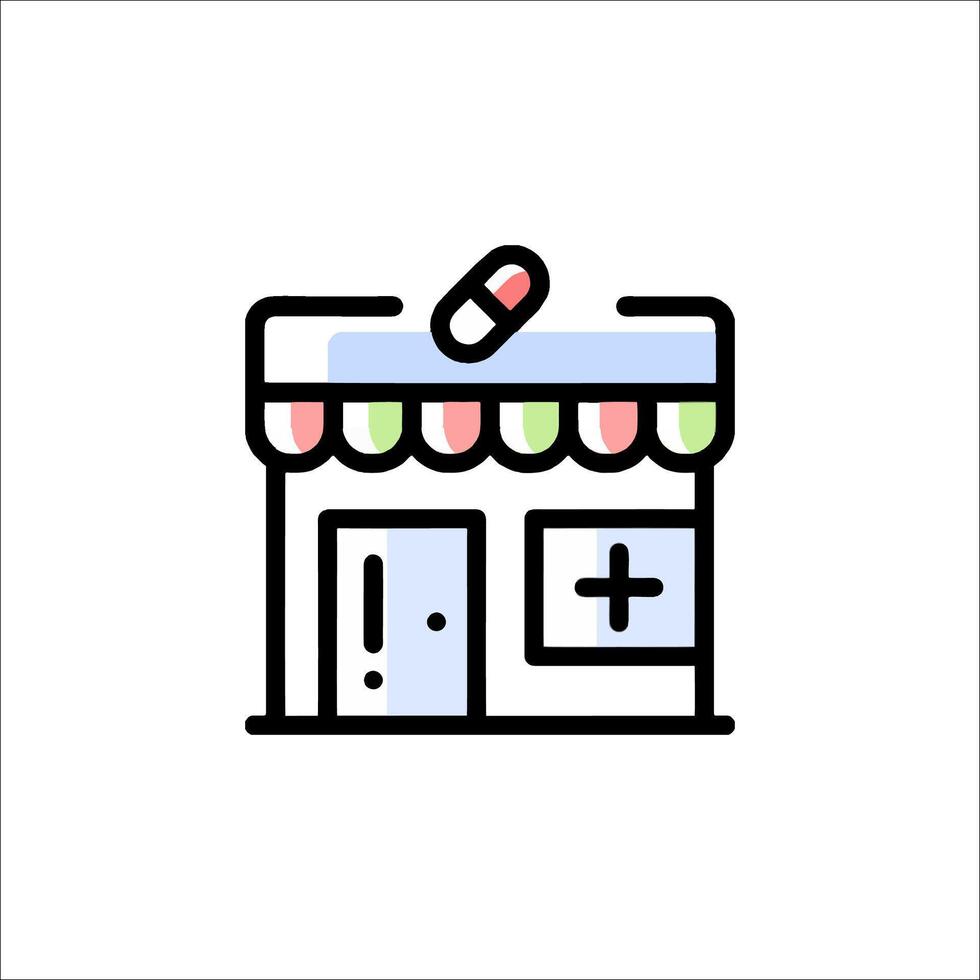 Pharmacy icon line icon vector