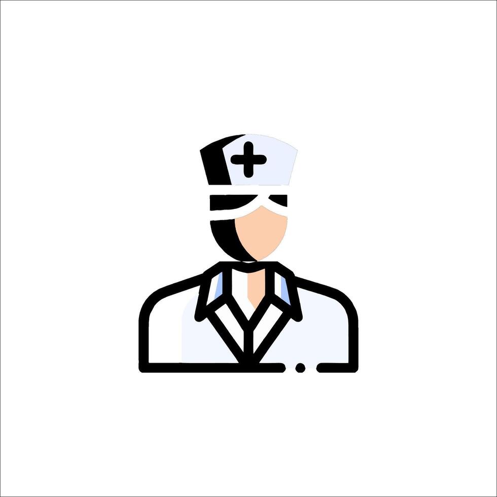 A doctor icon with a white background vector