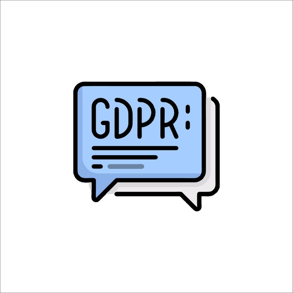 Gdpr chat icon vector