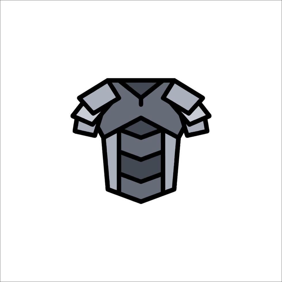 A black and gray armor icon on a white background vector