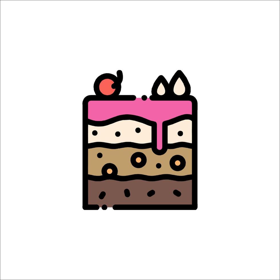 Cake icon illustration vector