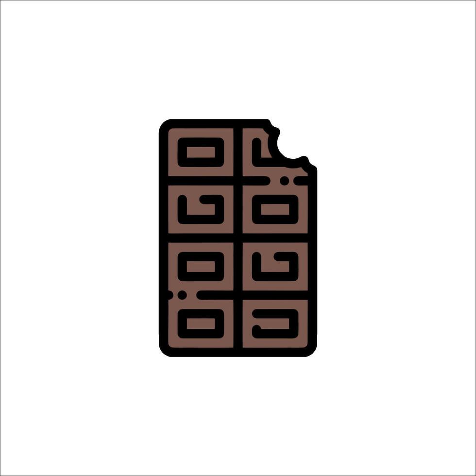 Chocolate bar icon illustration vector