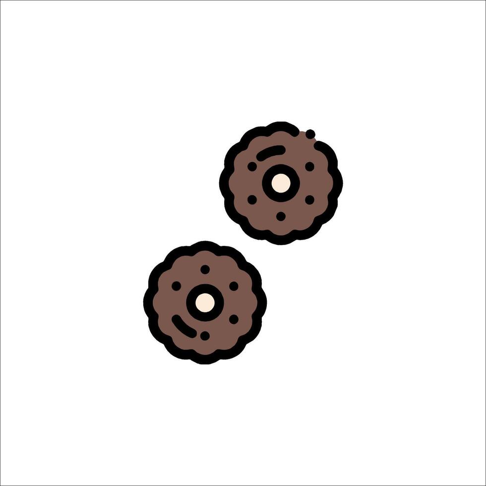 Two donuts are shown on a white background vector
