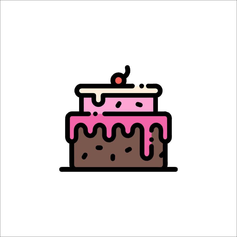 Cake icon illustration vector