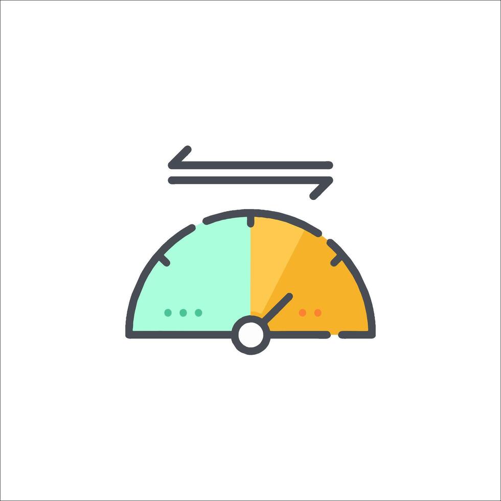 Speedometer icon illustration vector