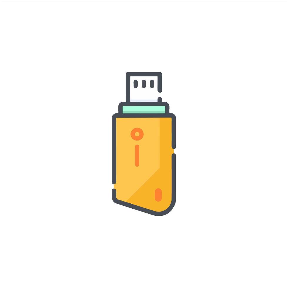 Usb flash drive icon illustration vector