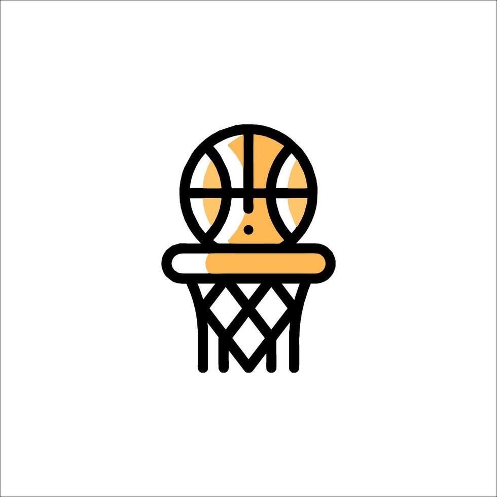 Basketball hoop icon illustration vector