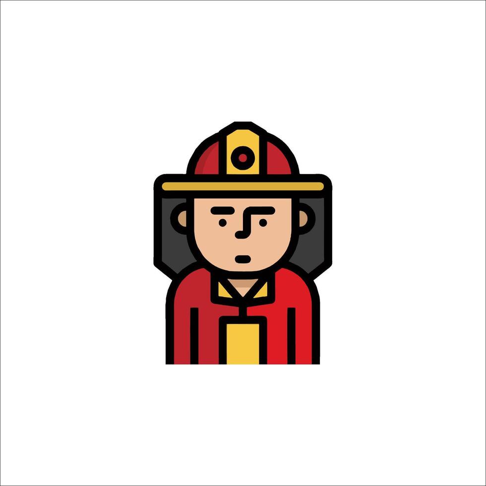 Fireman icon illustration vector