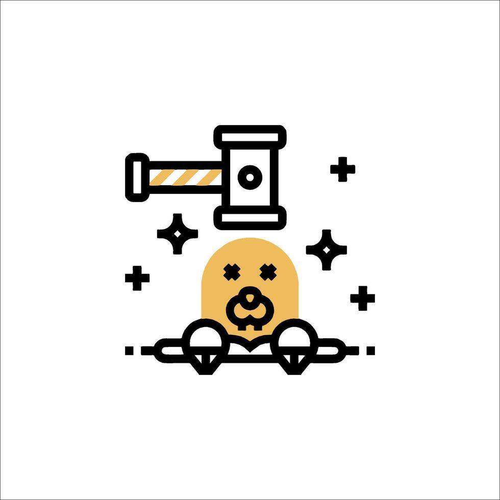 A hammer and a hammer head icon vector