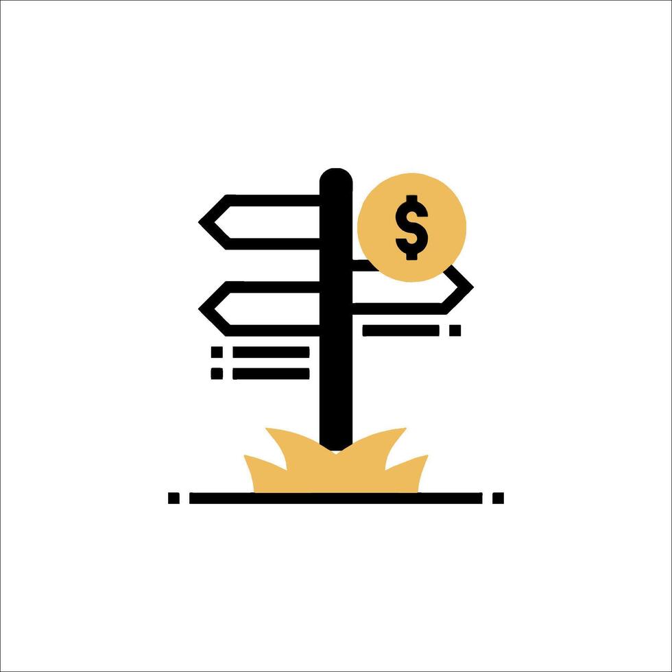 A black and gold sign with a dollar sign on it vector