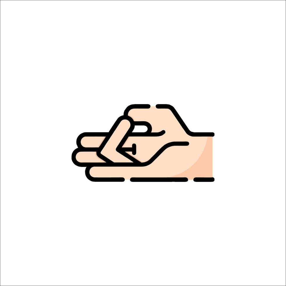 A hand holding a piece of paper vector