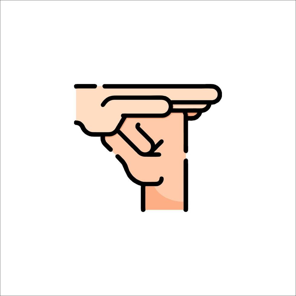 A hand pointing to a finger icon vector