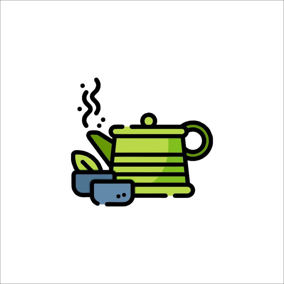 Tea pot icon illustration vector