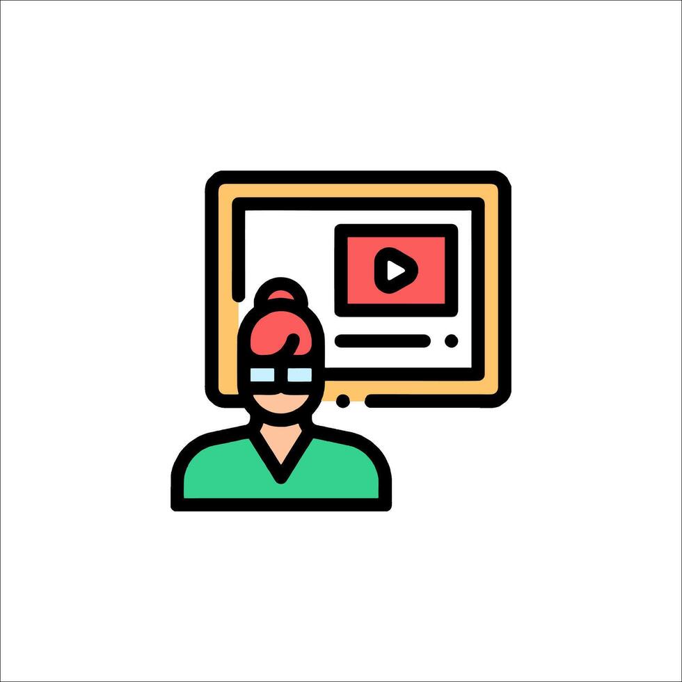 presentation icon, illustration vector