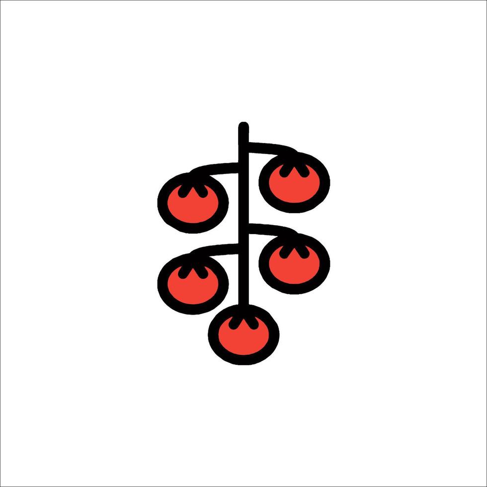A red tomato icon on a white background vector