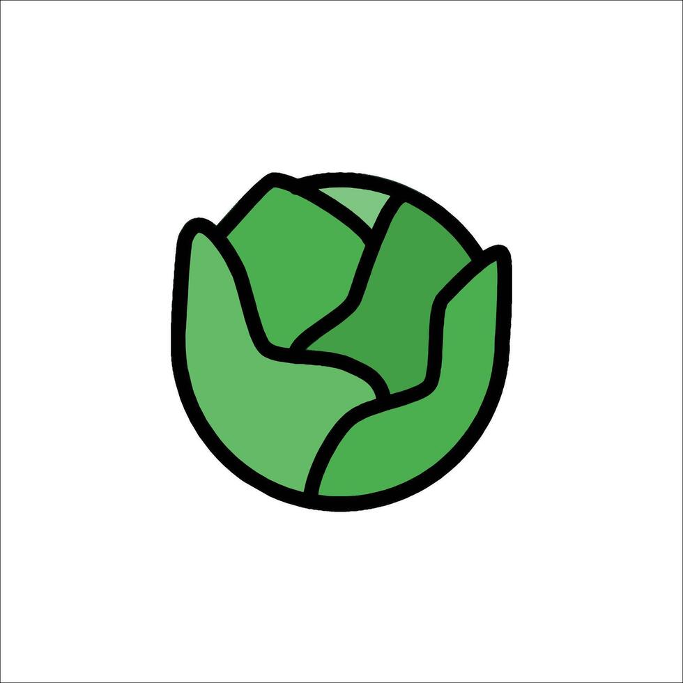 A green leafy vegetable icon vector