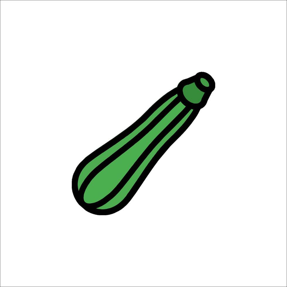 A green zucchini icon on a white background vector