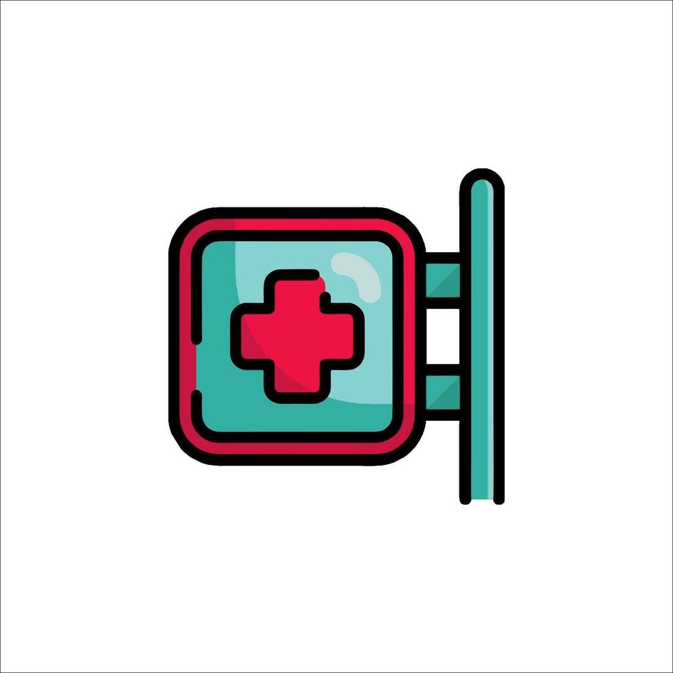 A medical box with a cross on it vector