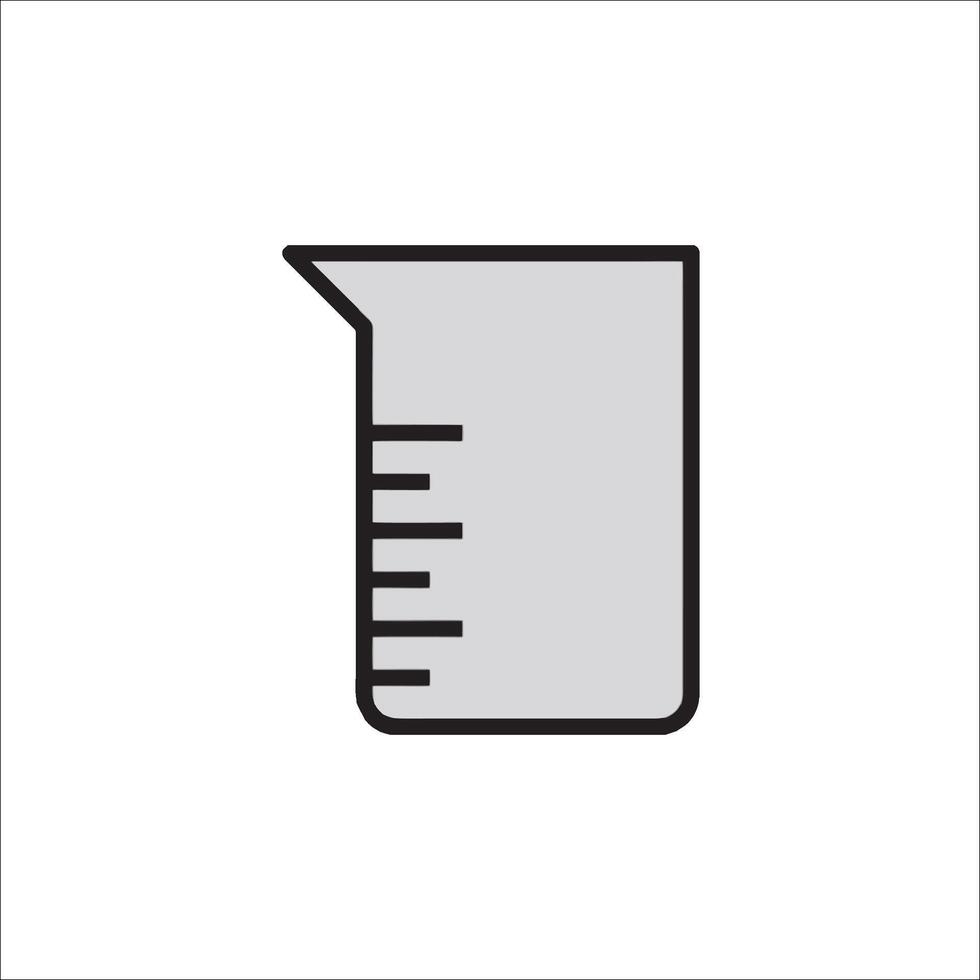 A test tube icon on a white background vector