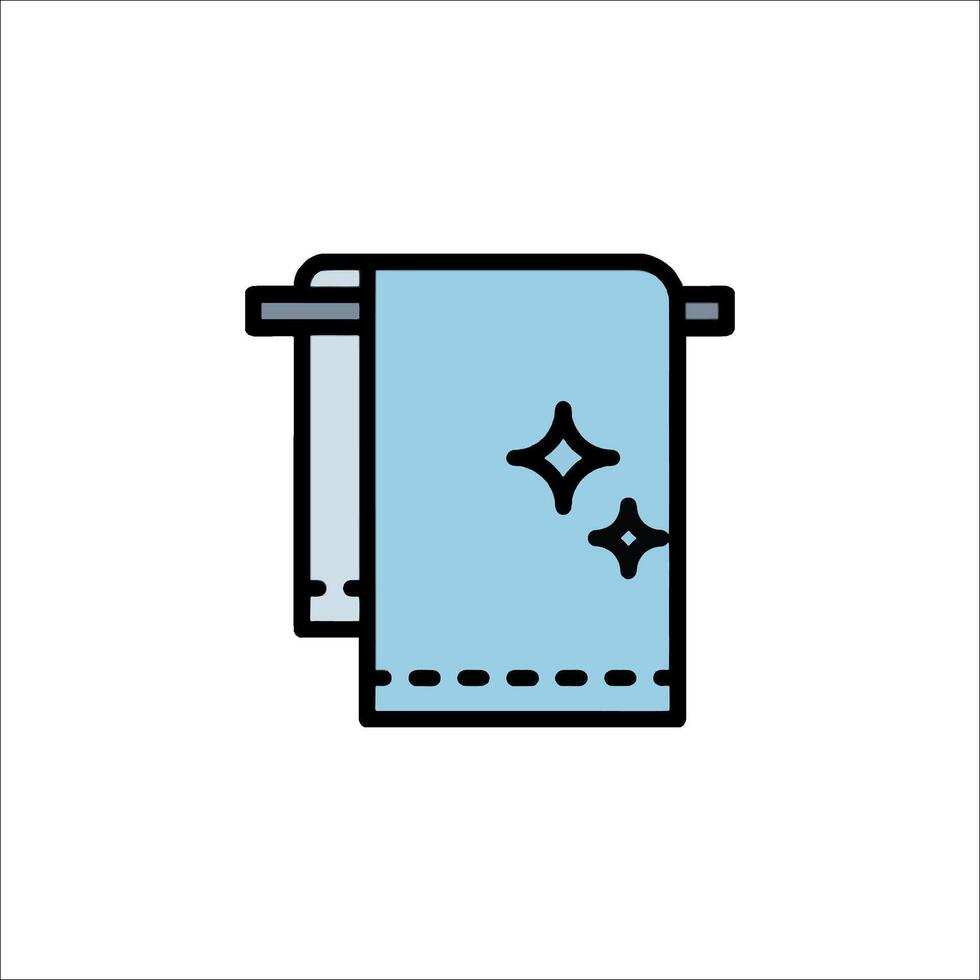 A blue towel with stars on it vector