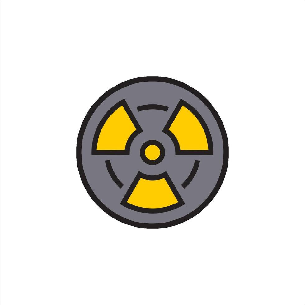 A radiation symbol on a white background vector