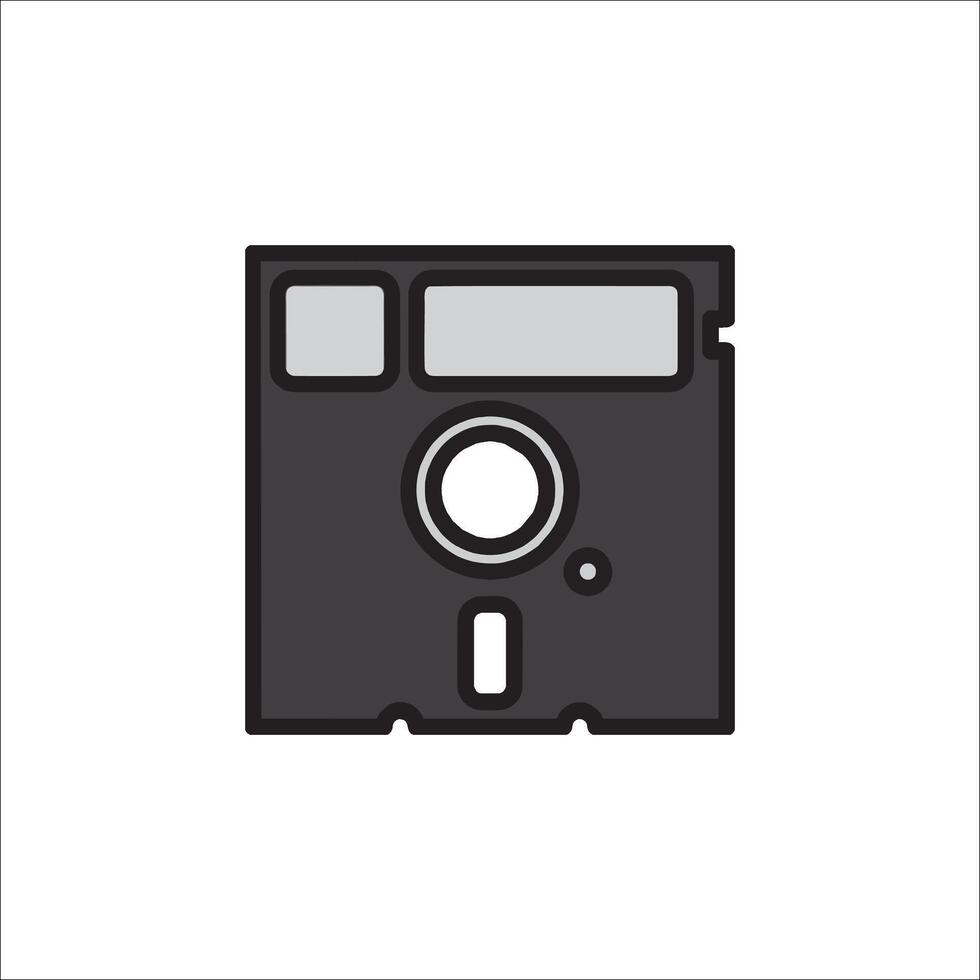 An old computer icon on a white background vector