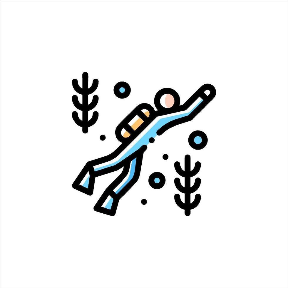 Diver icon illustration vector