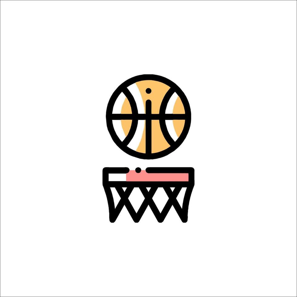 Basketball icon, illustration vector