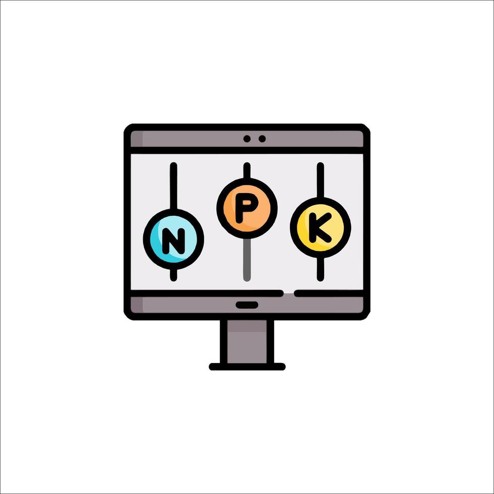 The npp logo on a computer monitor vector