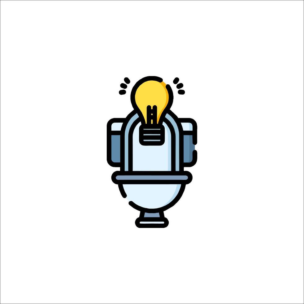 A light bulb is on top of a light bulb vector