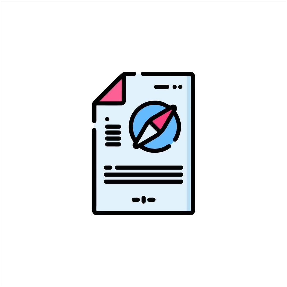 A document with a pen and paper icon vector