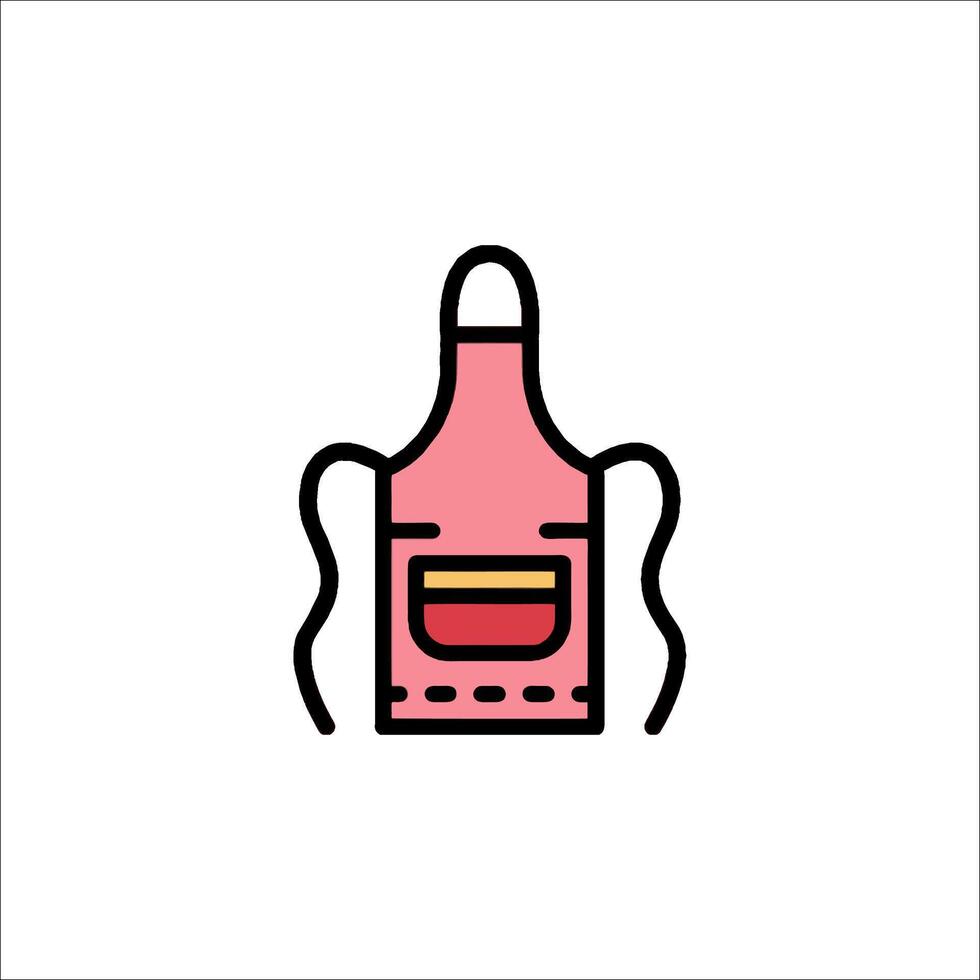 A pink apron icon on a white background vector