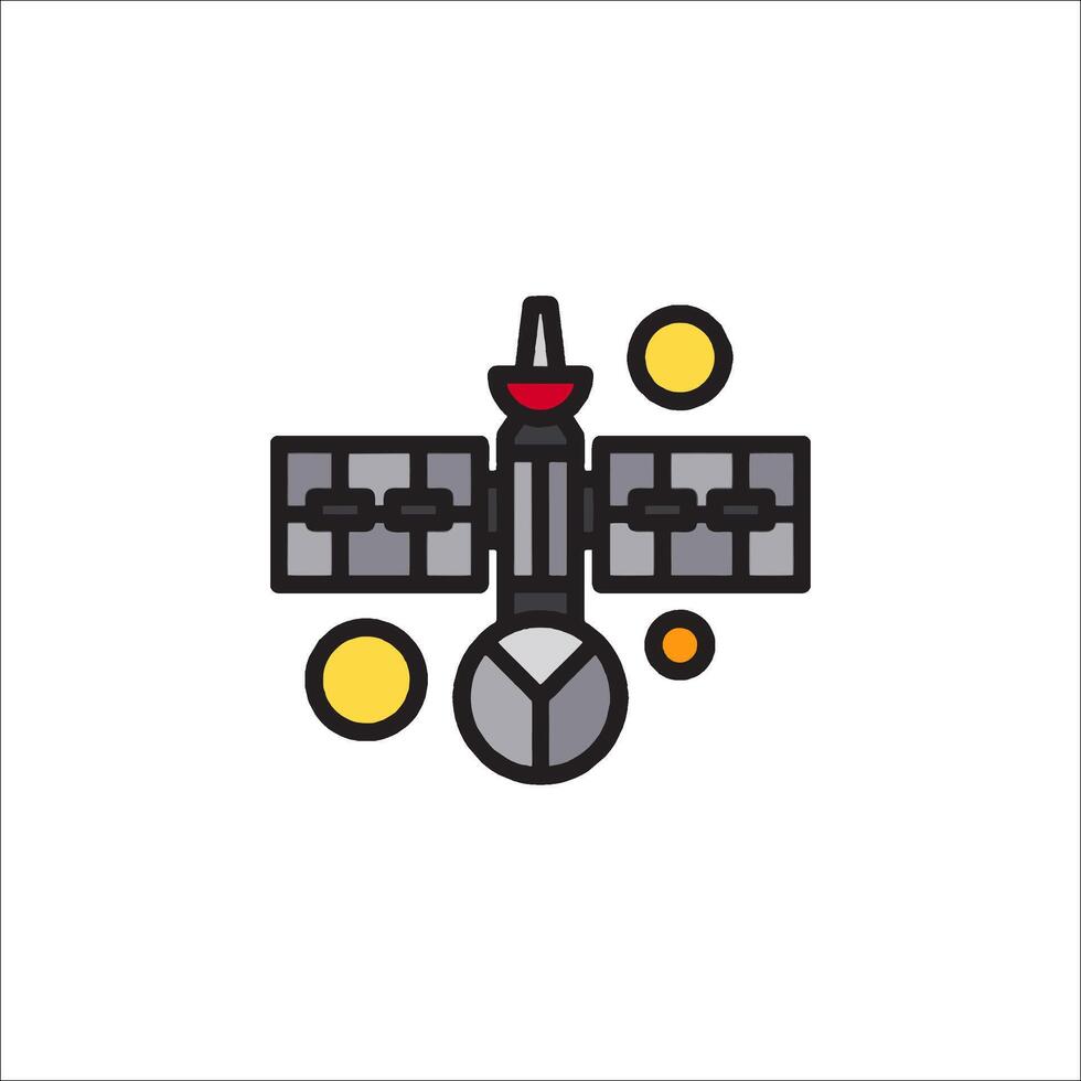 Space station icon illustration vector