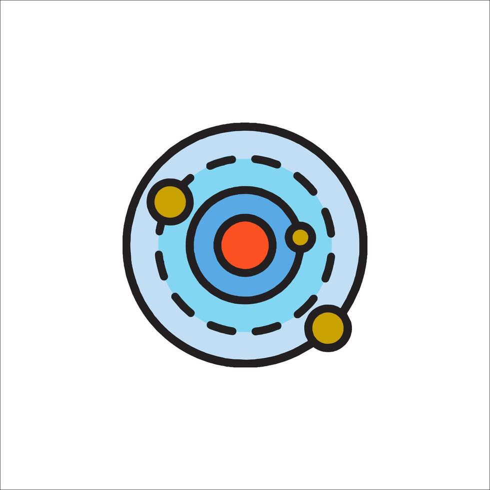 An icon of a target with a red dot in the center vector