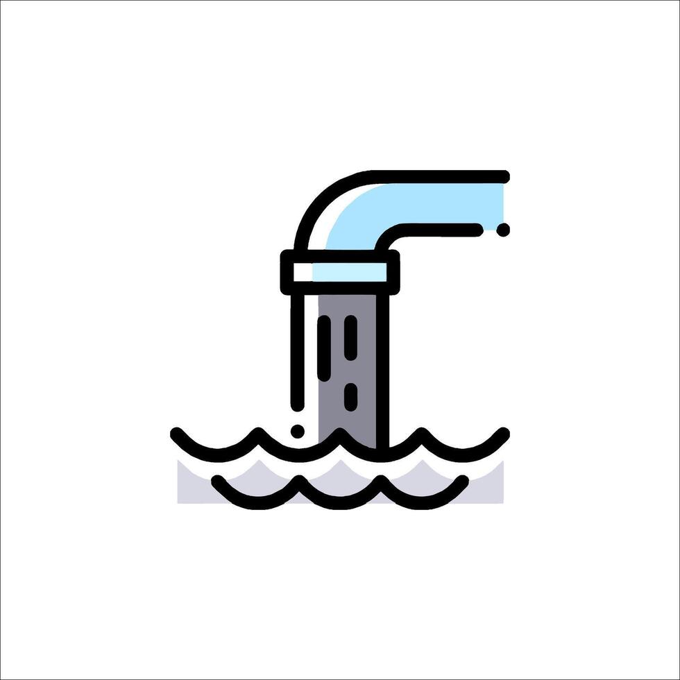 Water pipe icon illustration vector