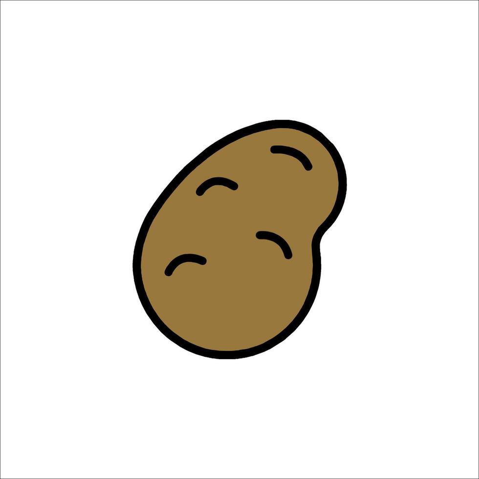 A potato icon on a white background vector