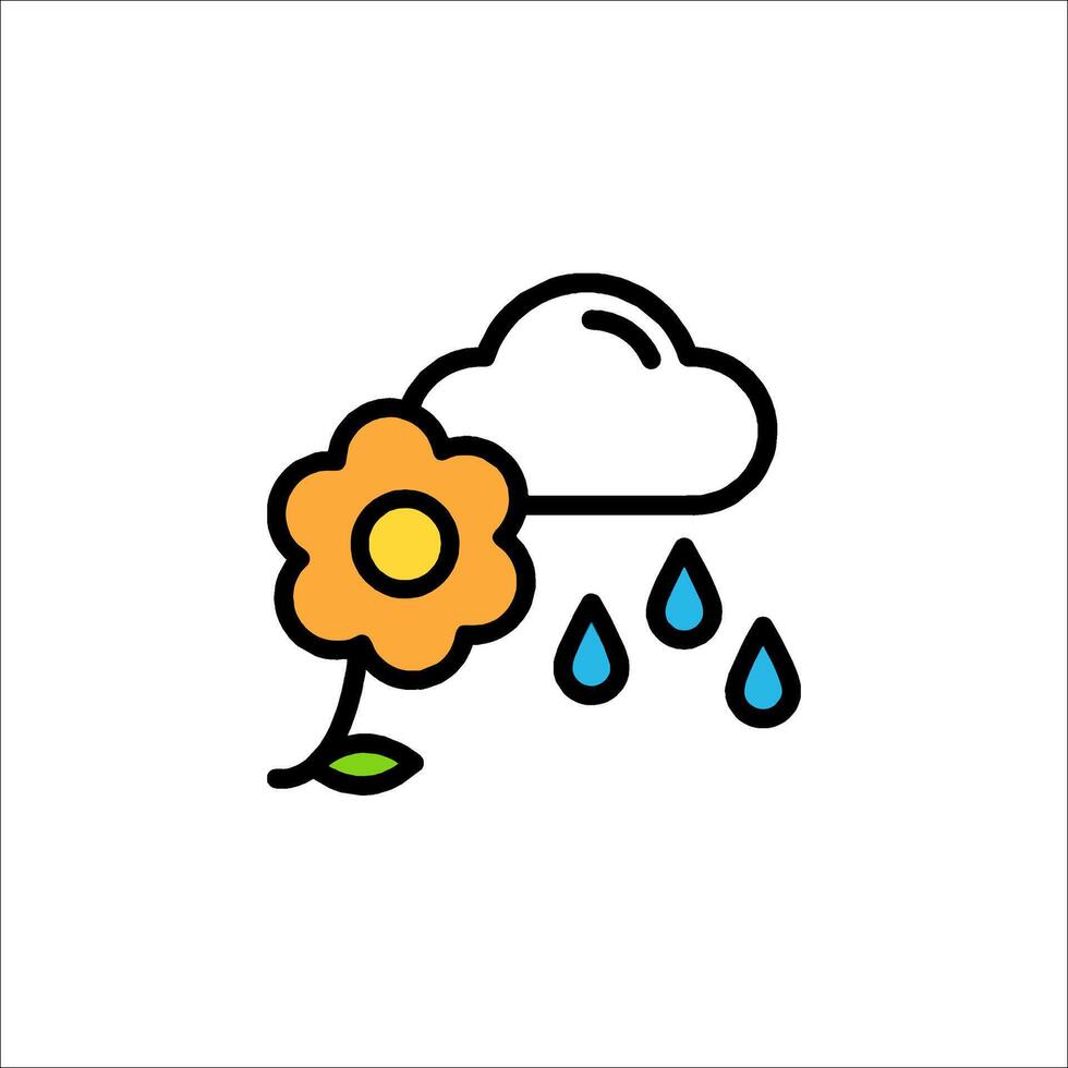 Rainy day icon illustration vector
