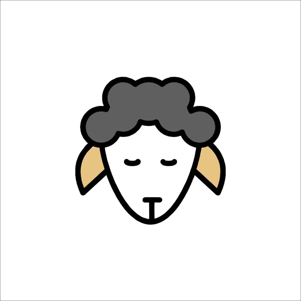 A sheep head icon on a white background vector