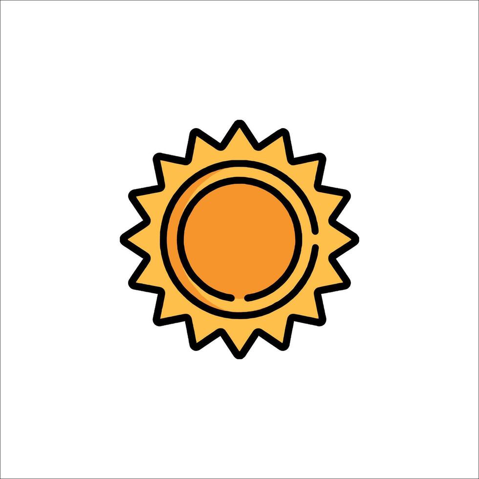 Sun icon illustration vector
