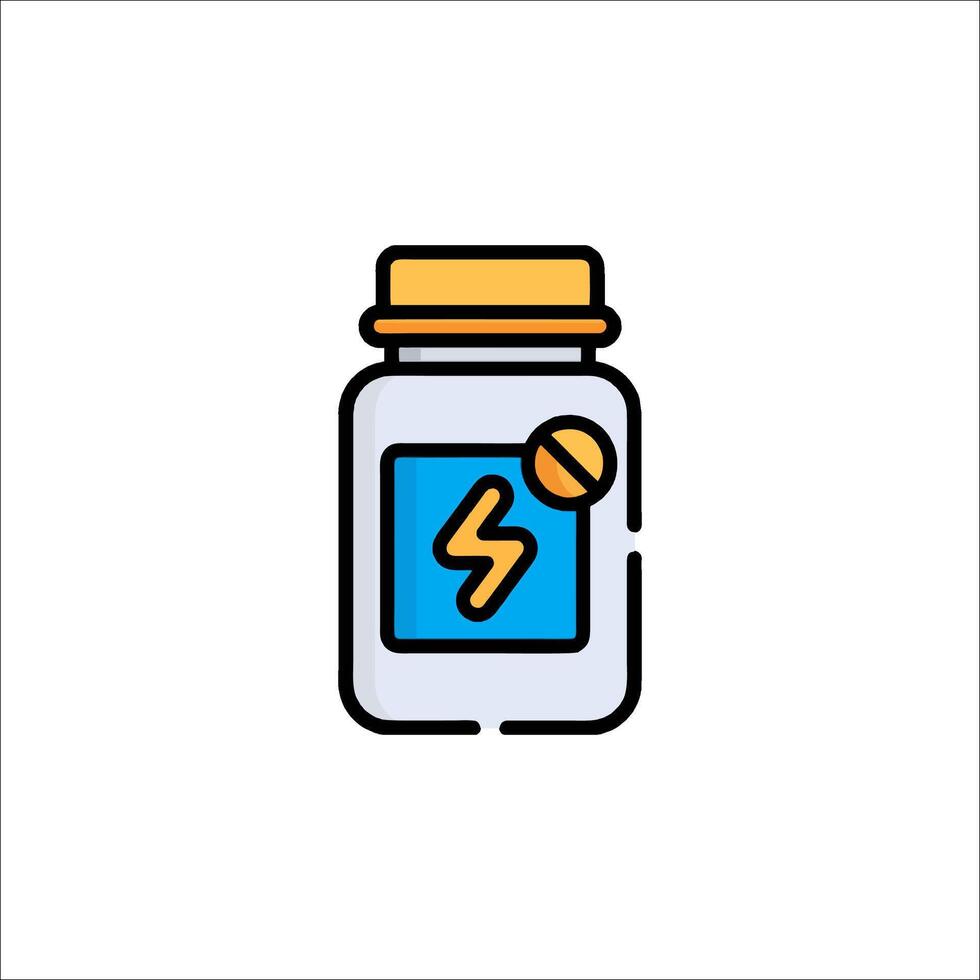 A bottle with a lightning bolt on it vector