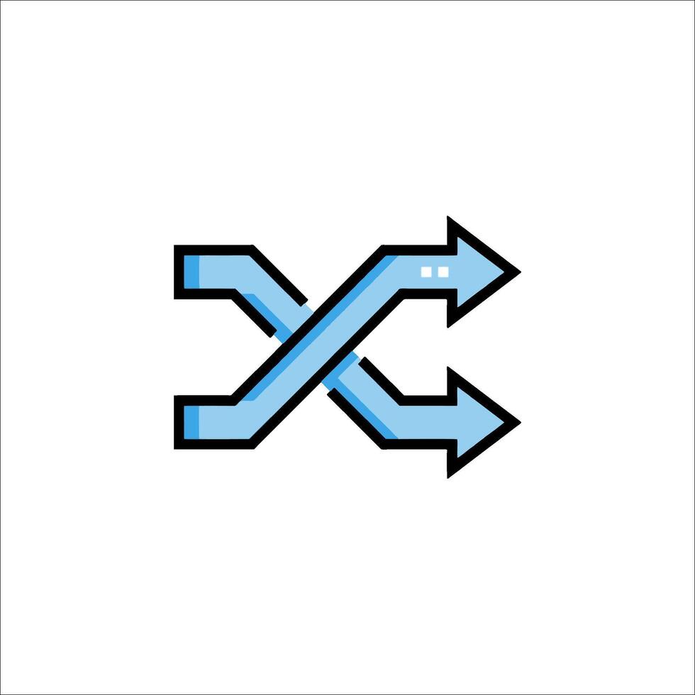 Two arrows pointing in opposite directions on a white background vector